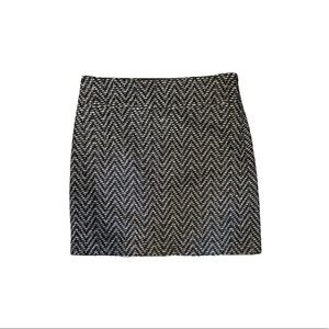 Loft Chevron Tweed Skirt